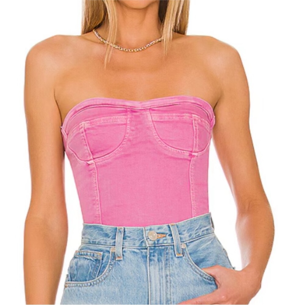 New! Superdown x Revolve Desa Crop Bustier Top Size Large